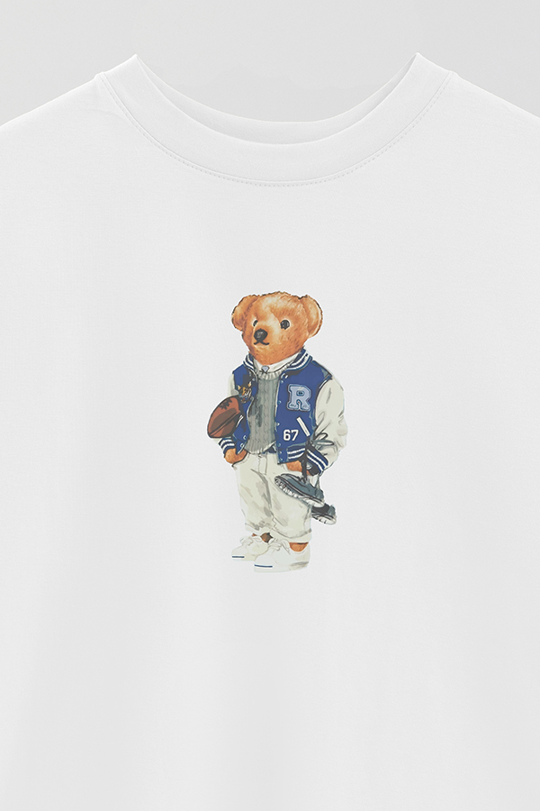 REMERA OVER ESTAMPADA UNISEX BEAR UNIVERSITY BEAR