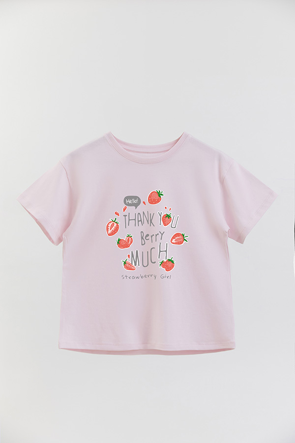 REMERA GIRL OVER STRAWBERRY GIRL