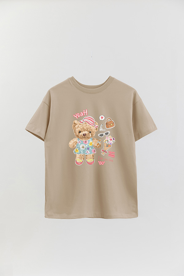 REMERA OVER ESTAMPADA UNISEX TEDDY FAVORITE GIRL