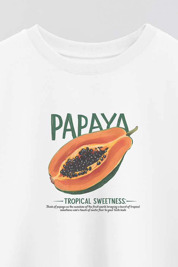 REMERA CROP ESTAMPADA HARVEST PAPAYA