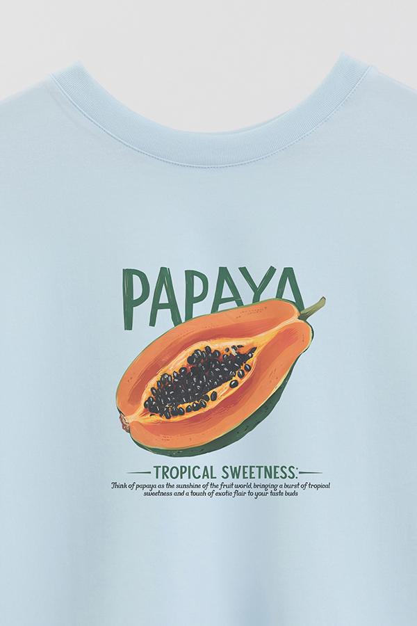 REMERA CROP ESTAMPADA HARVEST PAPAYA