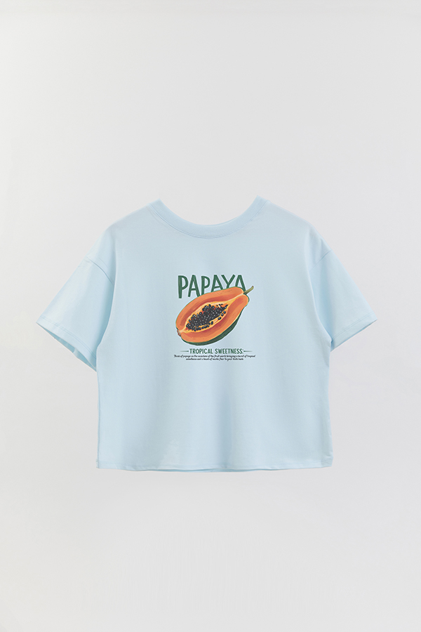 REMERA CROP ESTAMPADA HARVEST PAPAYA
