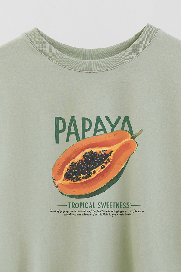REMERA CROP ESTAMPADA HARVEST PAPAYA