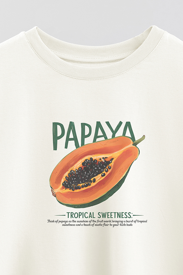 REMERA CROP ESTAMPADA HARVEST PAPAYA
