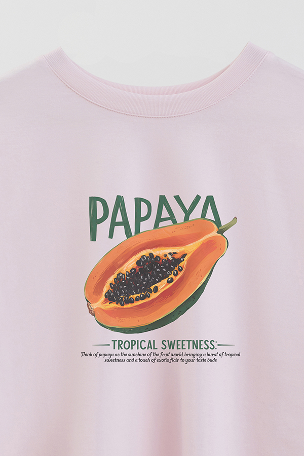 REMERA CROP ESTAMPADA HARVEST PAPAYA