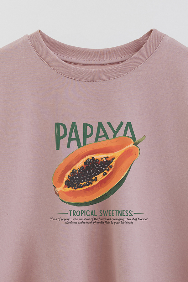 REMERA CROP ESTAMPADA HARVEST PAPAYA
