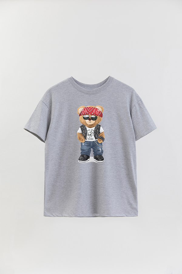 REMERA OVER ESTAMPADA UNISEX TEDDY ROCK NEVER DIES