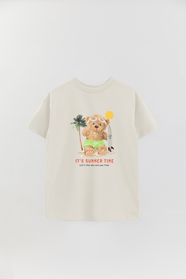 REMERA OVER ESTAMPADA UNISEX TEDDY SURF CLUB 1991