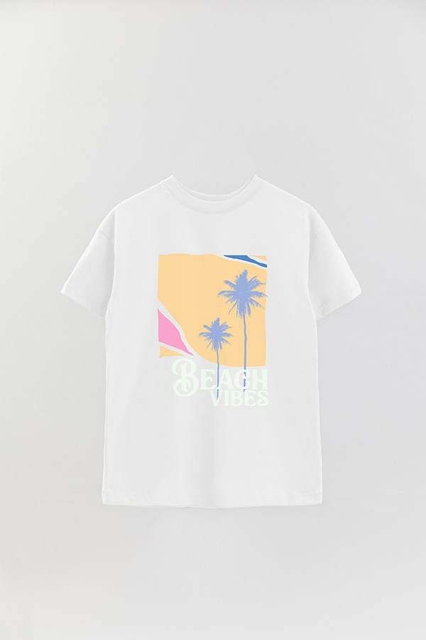 REMERA OVER ESTAMPADA BEACH VIBES
