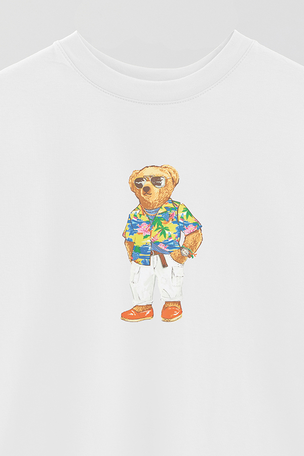 REMERA OVER ESTAMPADA UNISEX BEAR SUMMER 1