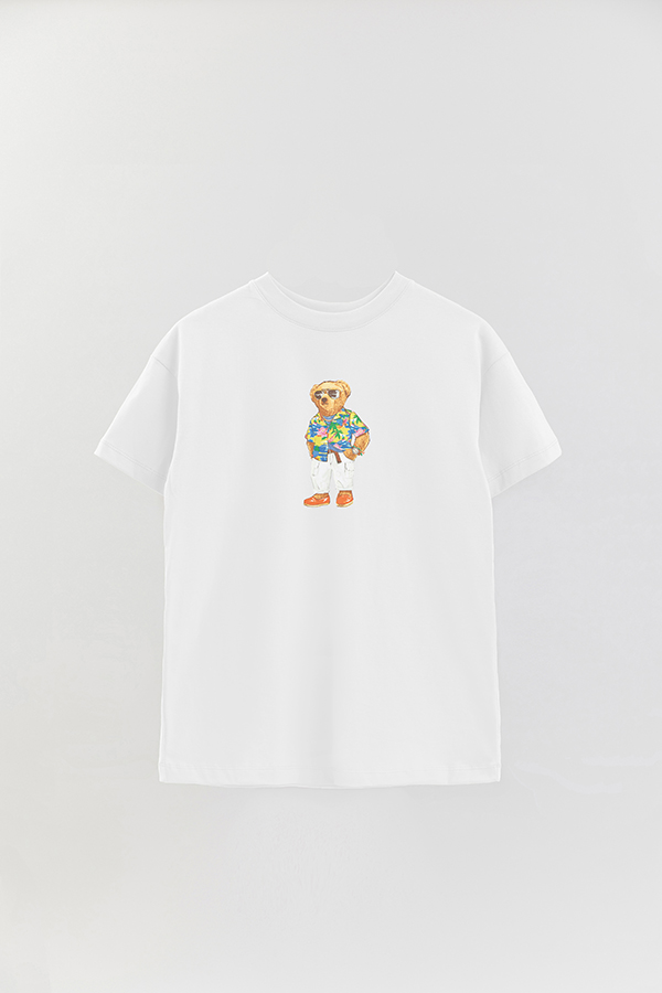 REMERA OVER ESTAMPADA UNISEX BEAR SUMMER 1