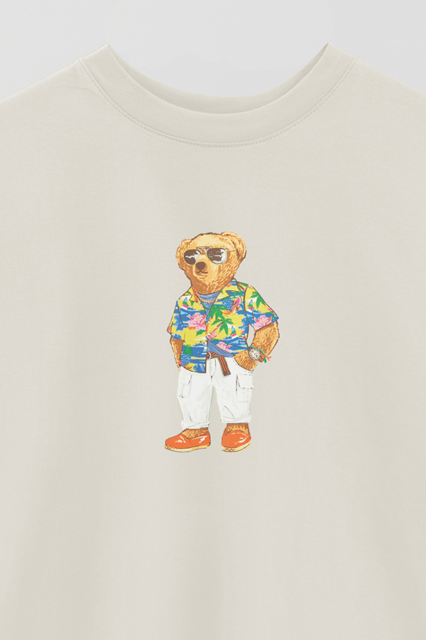 REMERA OVER ESTAMPADA UNISEX BEAR SUMMER 1