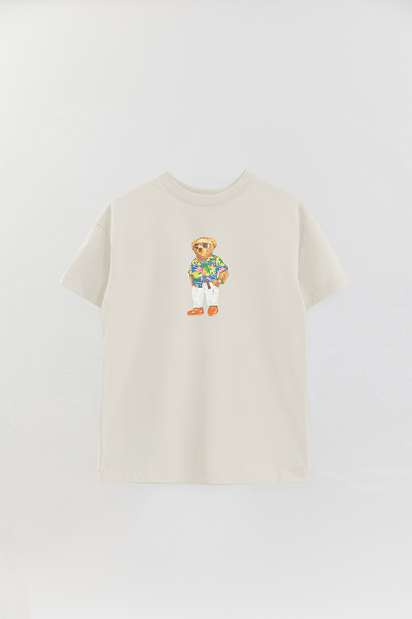 REMERA OVER ESTAMPADA UNISEX BEAR SUMMER 1