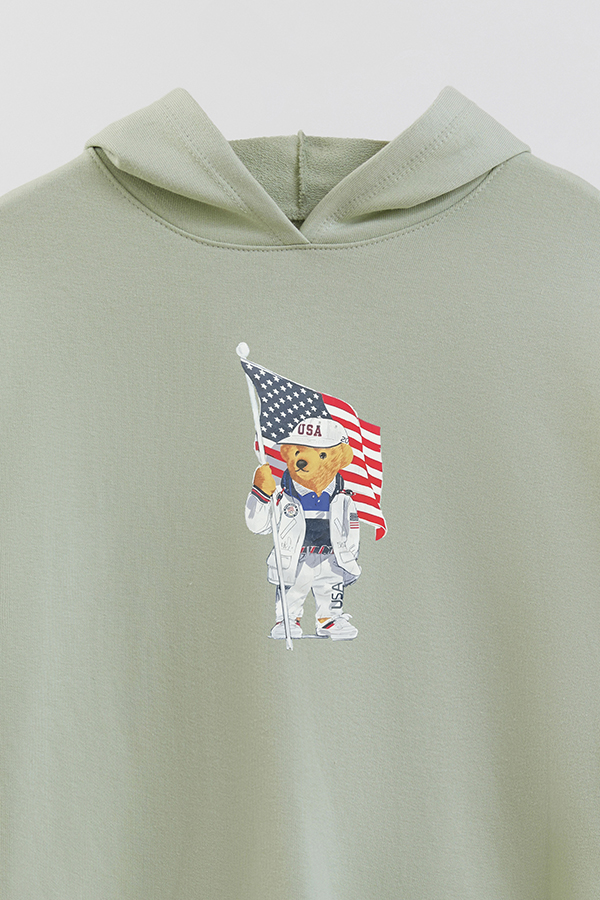 HOODIE RUSTICO KID BEAR USA FLAG