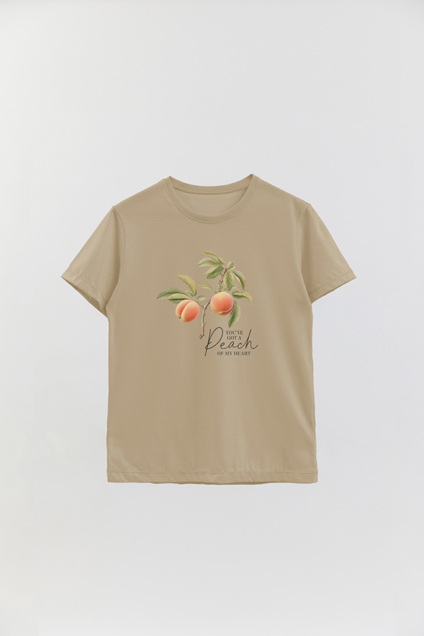 REMERA BASICA ESTAMPADA HARVEST PEACH