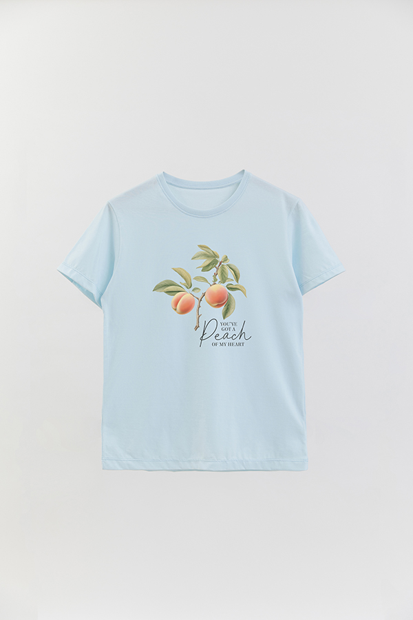 REMERA BASICA ESTAMPADA HARVEST PEACH