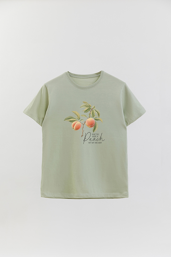 REMERA BASICA ESTAMPADA HARVEST PEACH
