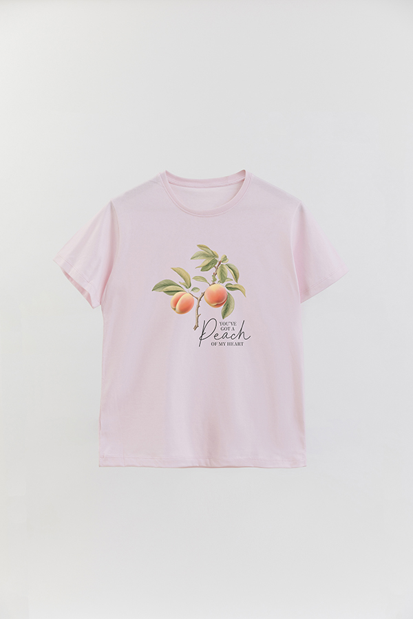 REMERA BASICA ESTAMPADA HARVEST PEACH