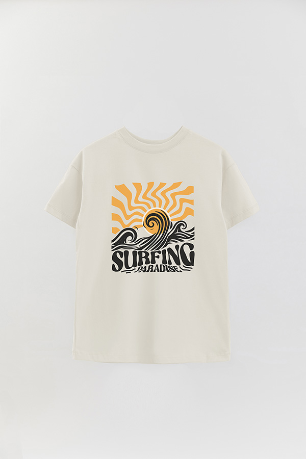 REMERA OVER ESTAMPADA SURFING PARADISE RT