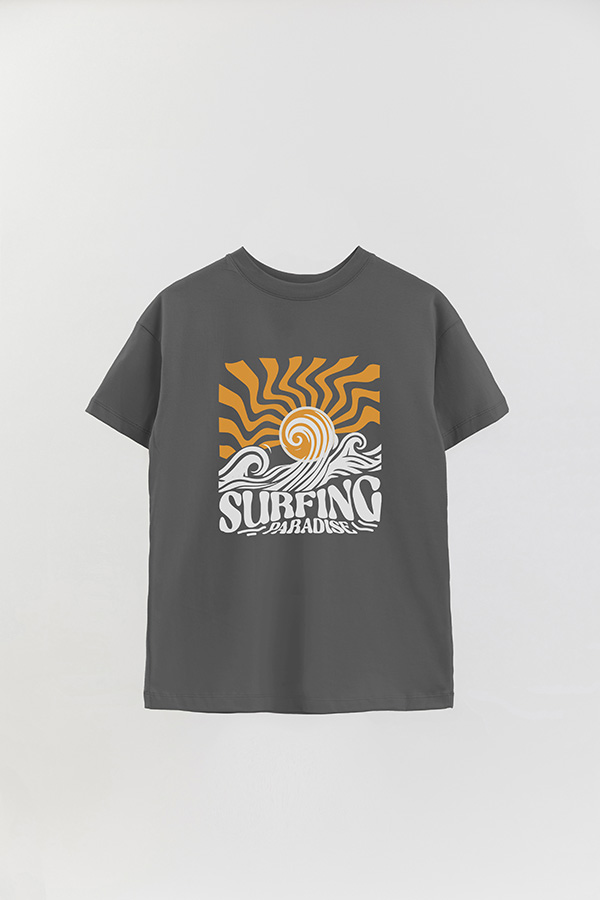 REMERA OVER ESTAMPADA SURFING PARADISE RT