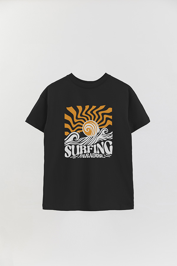 REMERA OVER ESTAMPADA SURFING PARADISE RT
