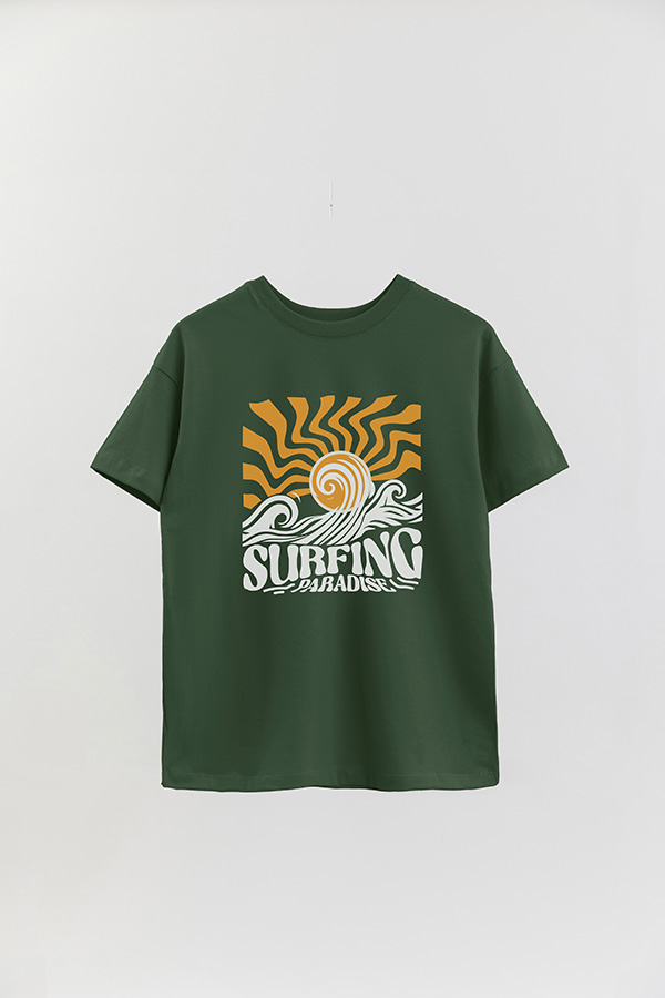 REMERA OVER ESTAMPADA SURFING PARADISE RT