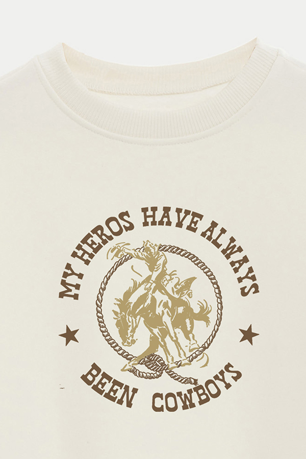 BUZO CROP ESTAMPADO TEXAN MY HEROES