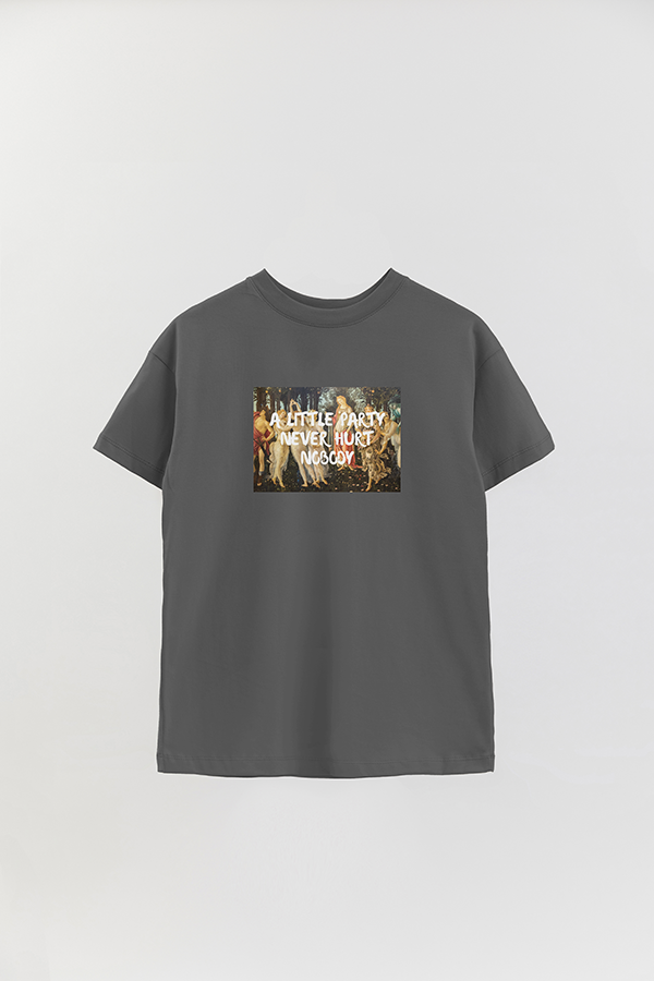 REMERA OVER ESTAMPADA ART COLLECTION 86 A LITTLE PARTY