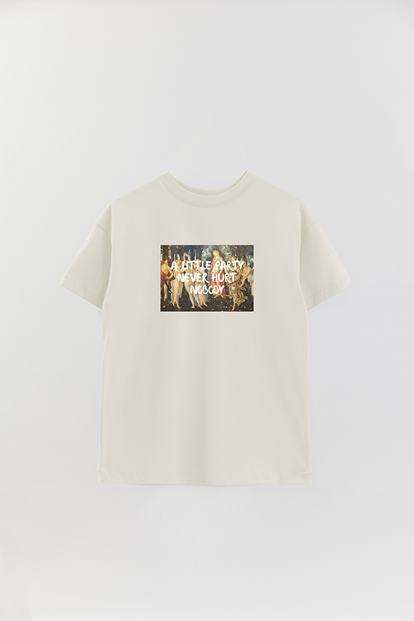 REMERA OVER ESTAMPADA ART COLLECTION 86 A LITTLE PARTY