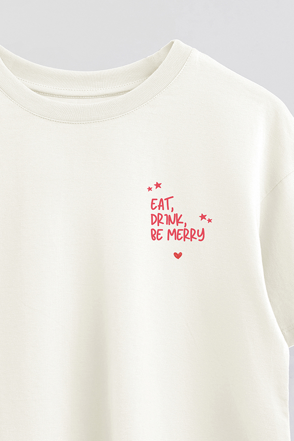REMERA CROP ESTAMPADA RED BE MERRY