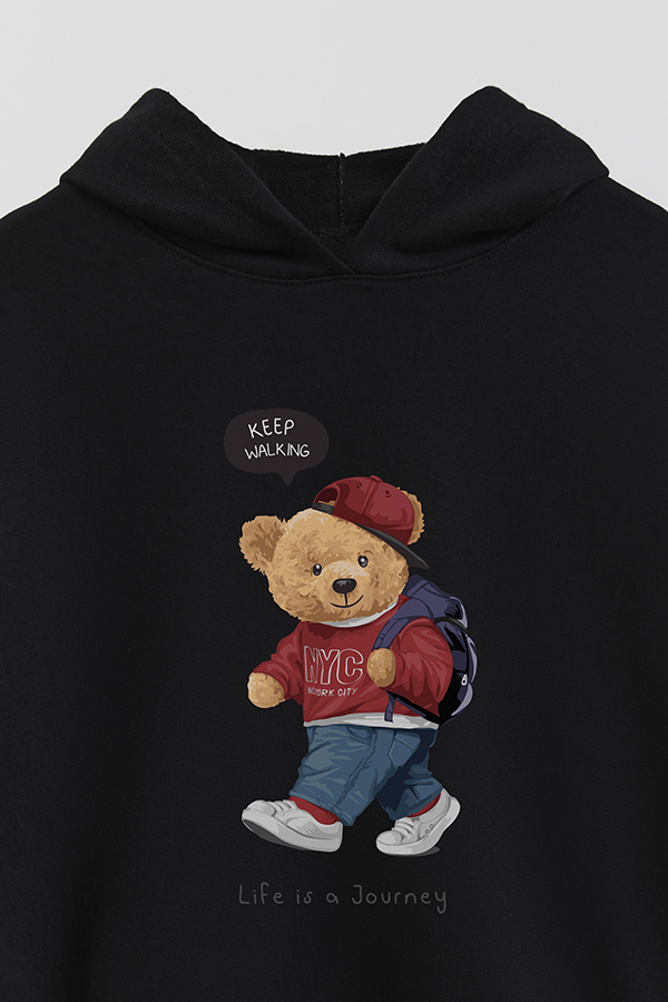 HOODIE RÚSTICO BOY TEDDY LIFE IS A JOURNEY