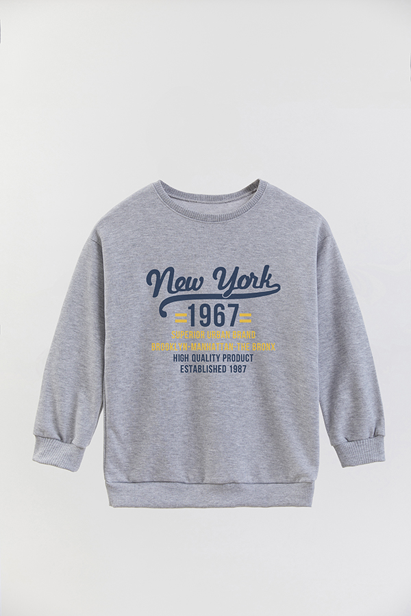 BUZO CREWNECK RUSTICO LITTLE YORK NEW YORK