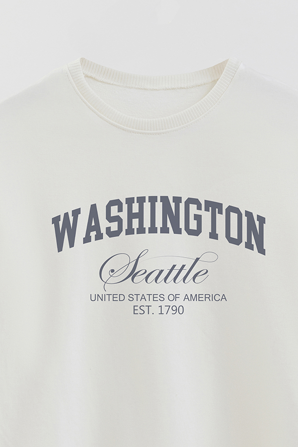 BUZO CREWNECK RUSTICO VARSITY GIRL SEATTLE