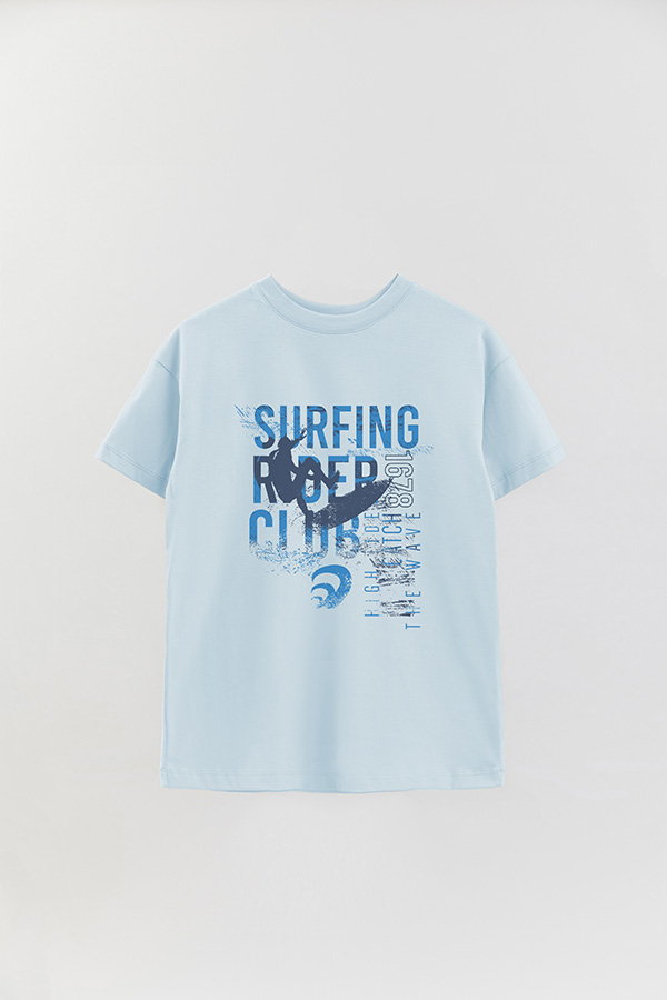REMERA OVER ESTAMPADA SURFING RIDER