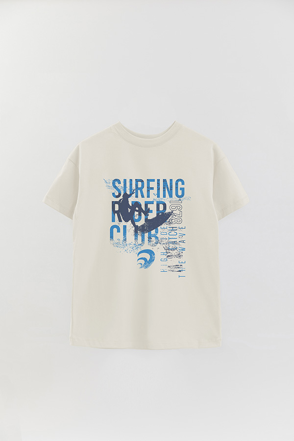 REMERA OVER ESTAMPADA SURFING RIDER