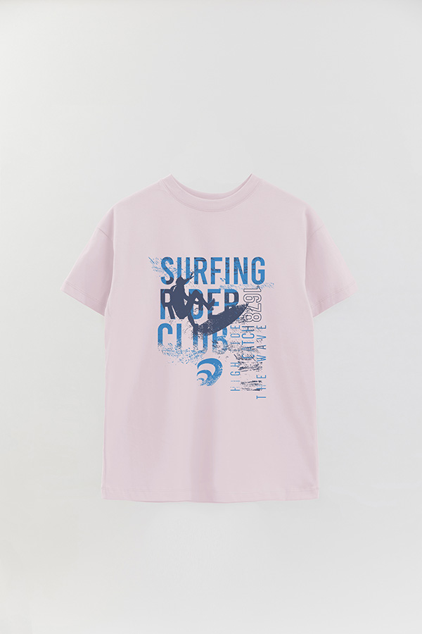 REMERA OVER ESTAMPADA SURFING RIDER
