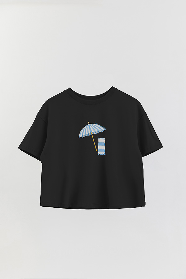 REMERA CROP ESTAMPADA COASTAL SUMMER FOREVER