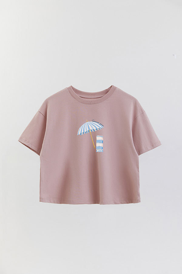 REMERA CROP ESTAMPADA COASTAL SUMMER FOREVER