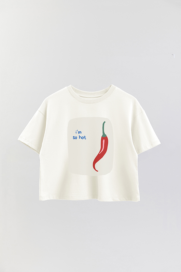 REMERA CROP ESTAMPADA ITALY PEPE
