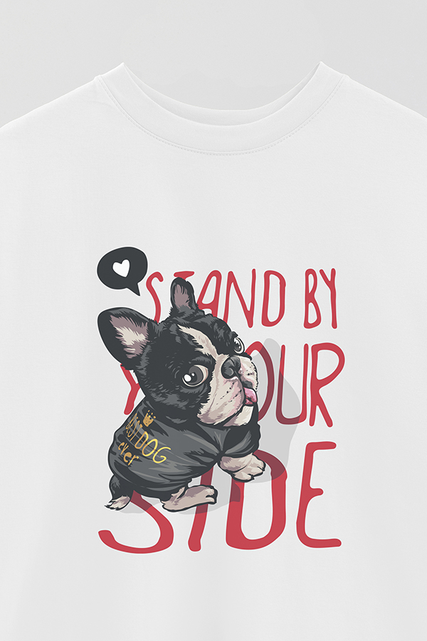REMERA OVER ESTAMPADA DOG BEST DOG EVER