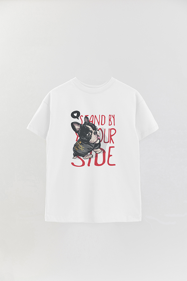 REMERA OVER ESTAMPADA DOG BEST DOG EVER