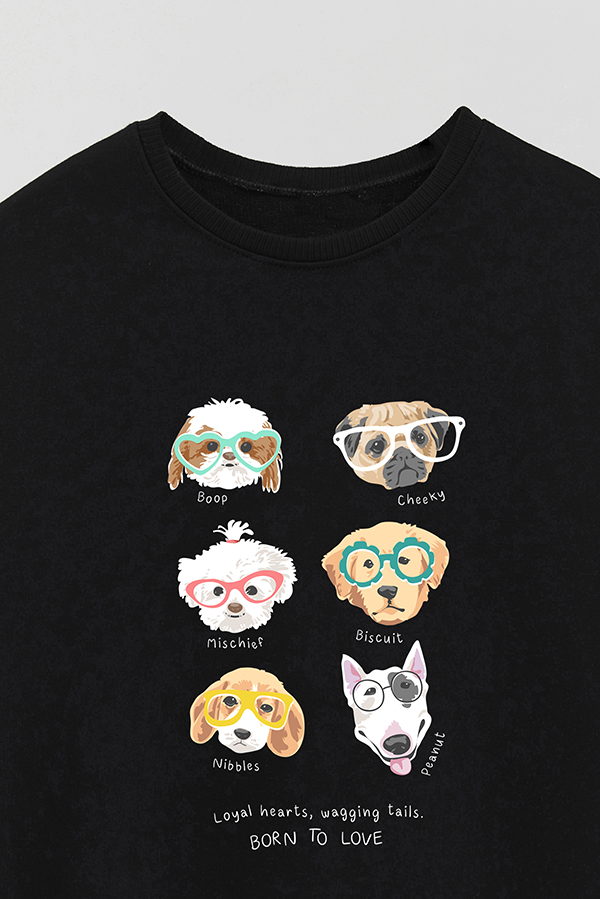 BUZO CREWNECK RUSTICO DOGGY DREAMS BORN TO LOVE