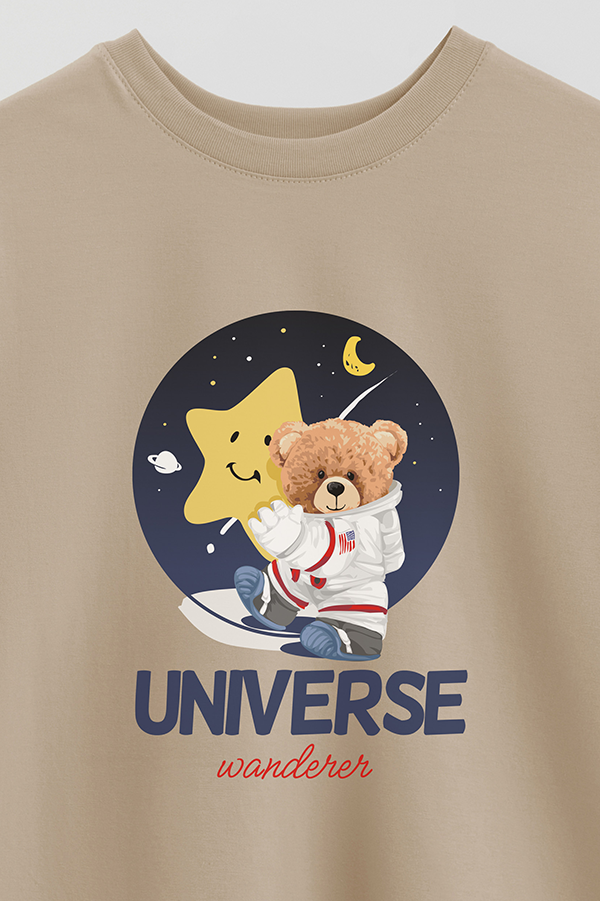 REMERA OVER ESTAMPADA UNISEX TEDDY UNIVERSE