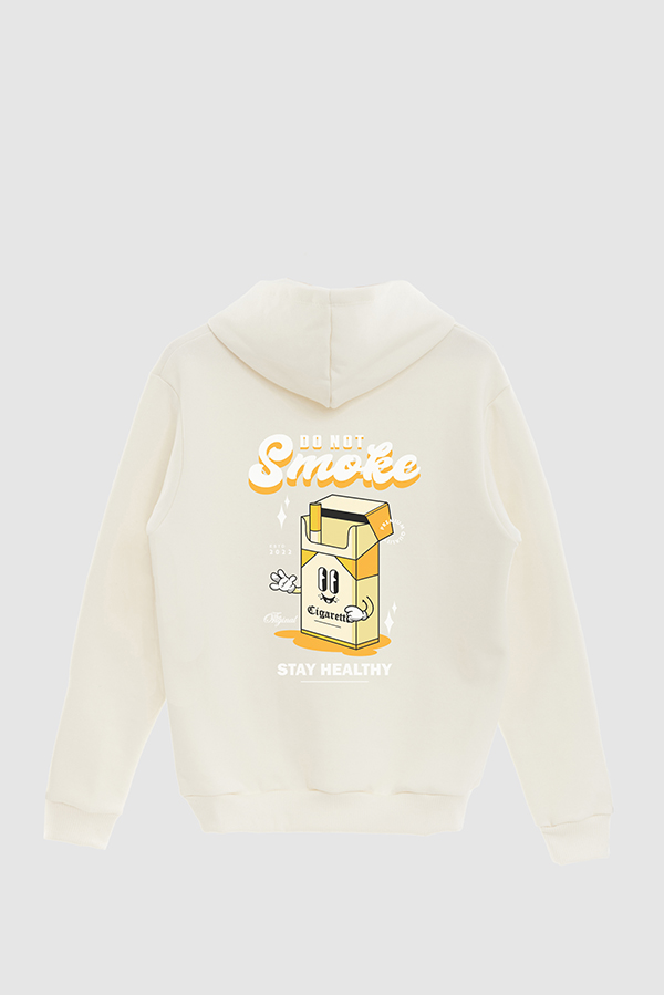 HOODIE ESTAMPADO CARTOON ILLUSTRATION DO NOT SMOKE