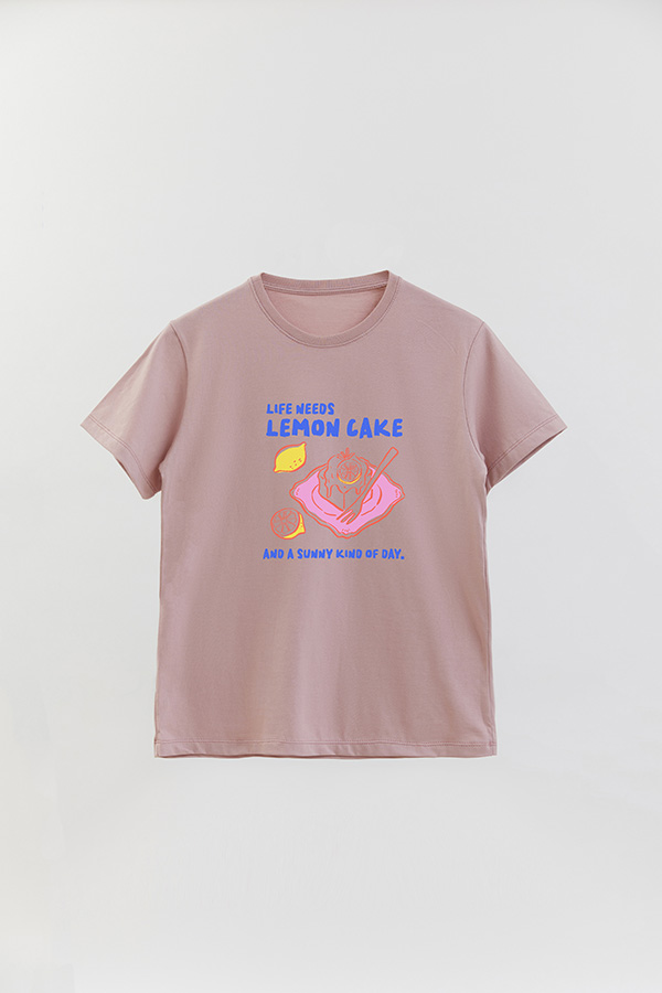 REMERA BASICA ESTAMPADA HD LEMON CAKE