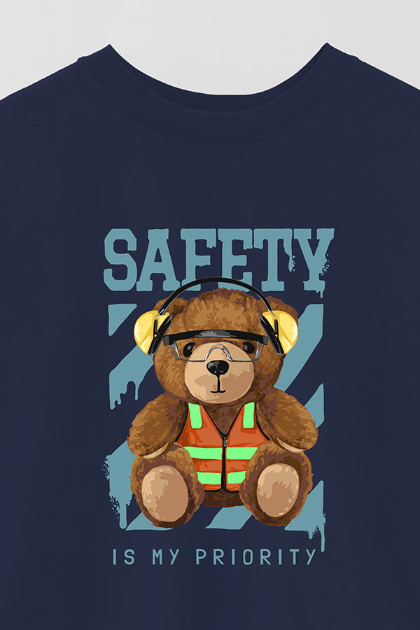 REMERA OVER ESTAMPADA UNISEX TEDDY SAFETY