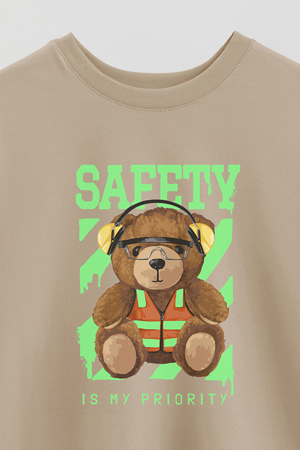 REMERA OVER ESTAMPADA UNISEX TEDDY SAFETY