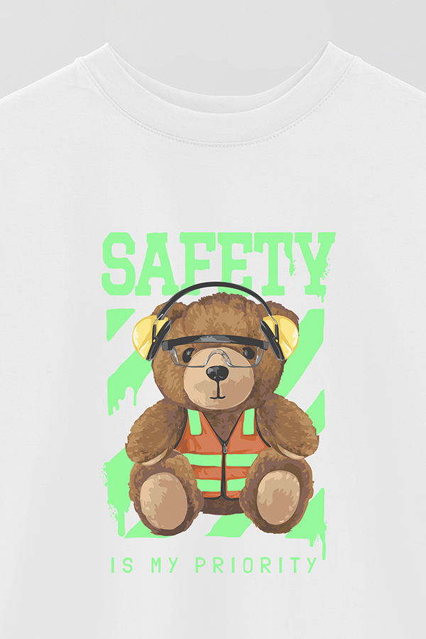 REMERA OVER ESTAMPADA UNISEX TEDDY SAFETY
