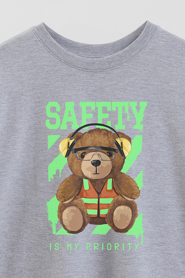 REMERA OVER ESTAMPADA UNISEX TEDDY SAFETY