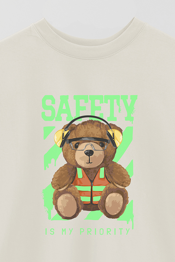 REMERA OVER ESTAMPADA UNISEX TEDDY SAFETY